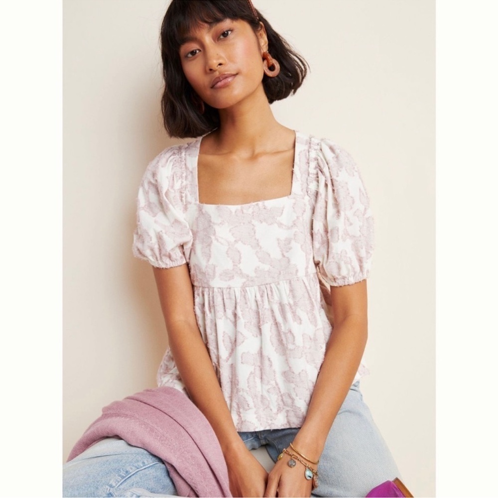 Anthropologie / Maeve Batia Textured Babydoll Top Sz
XS